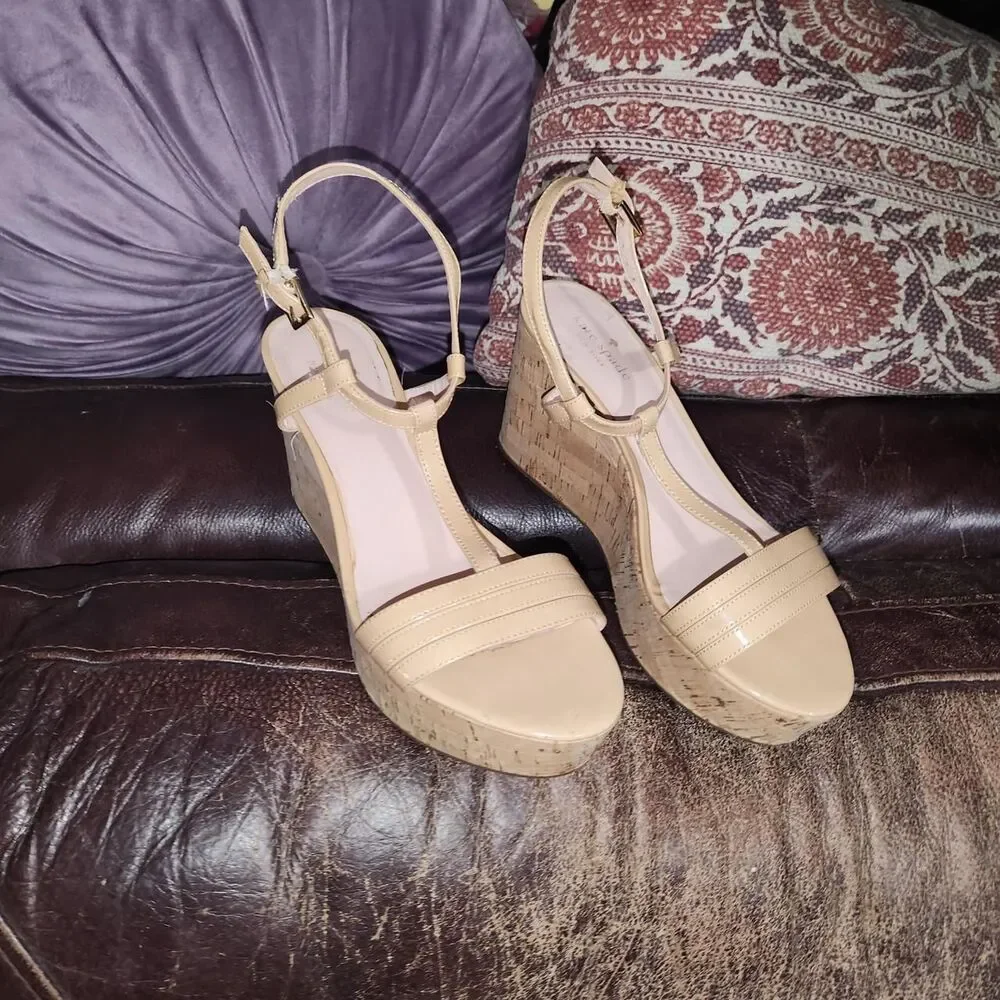 Kate-spade-new-york Women's Tan and Cream Sandals 8